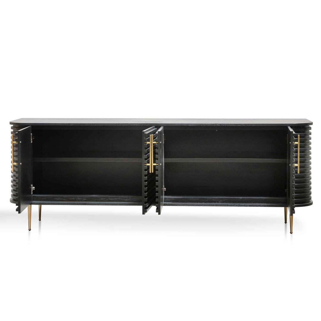 Domani 2.2m Buffet Unit Textured Espresso Black