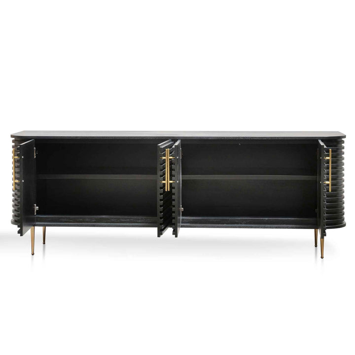 Domani 2.2m Buffet Unit Textured Espresso Black