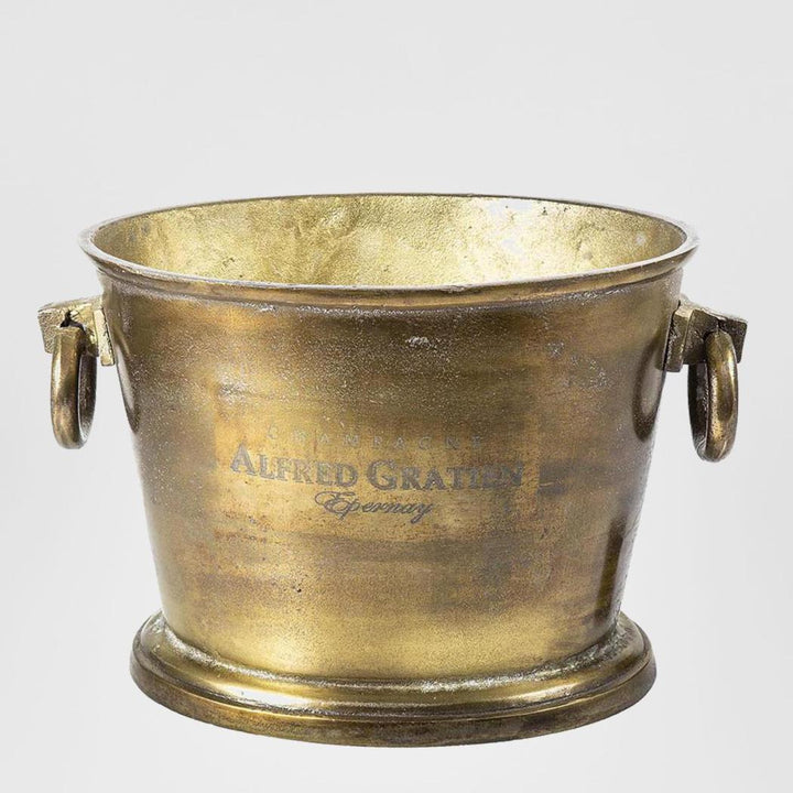 Oval Ice Bucket Brass