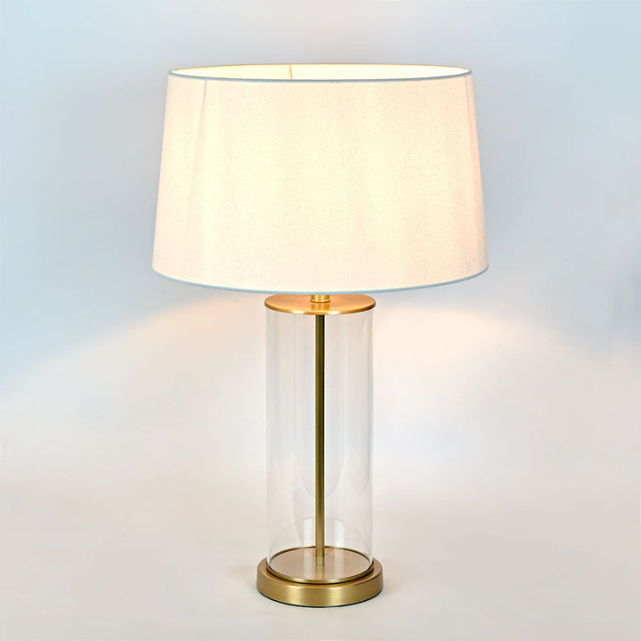 Iris Glass Table Lamp Base Antique Brass- Base Only