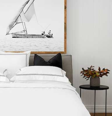 Classique pewter stitch flat sheet set, view 3