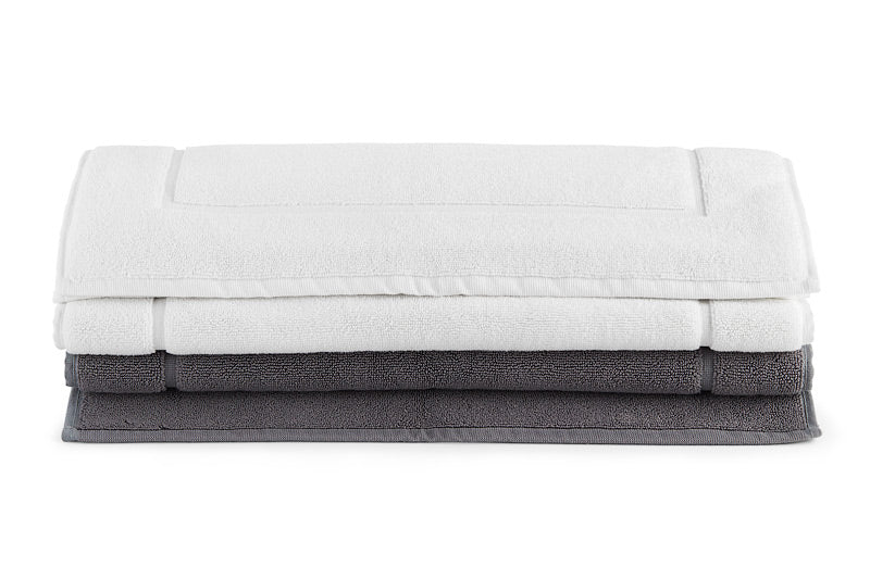 Reversible bamboo cotton Turkish bath mat in Riverstone