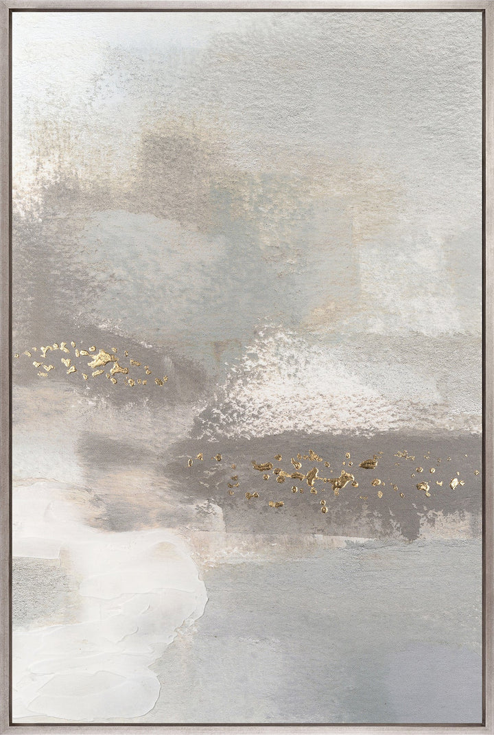 Subtle Traces Platinum hand-finished canvas artwork