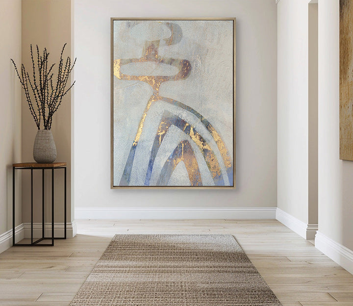 Nomadic Echoes I Platinum hand-finished canvas artwork – view 2