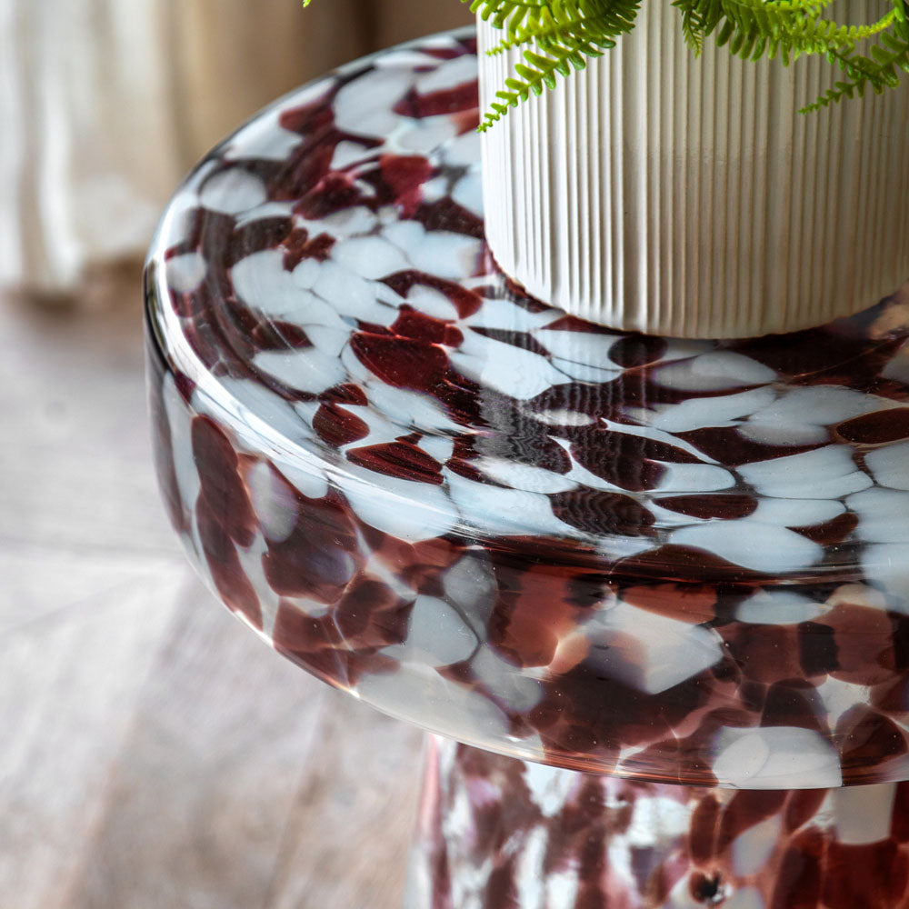 Murano Side Table Leopard 395x395x465mm