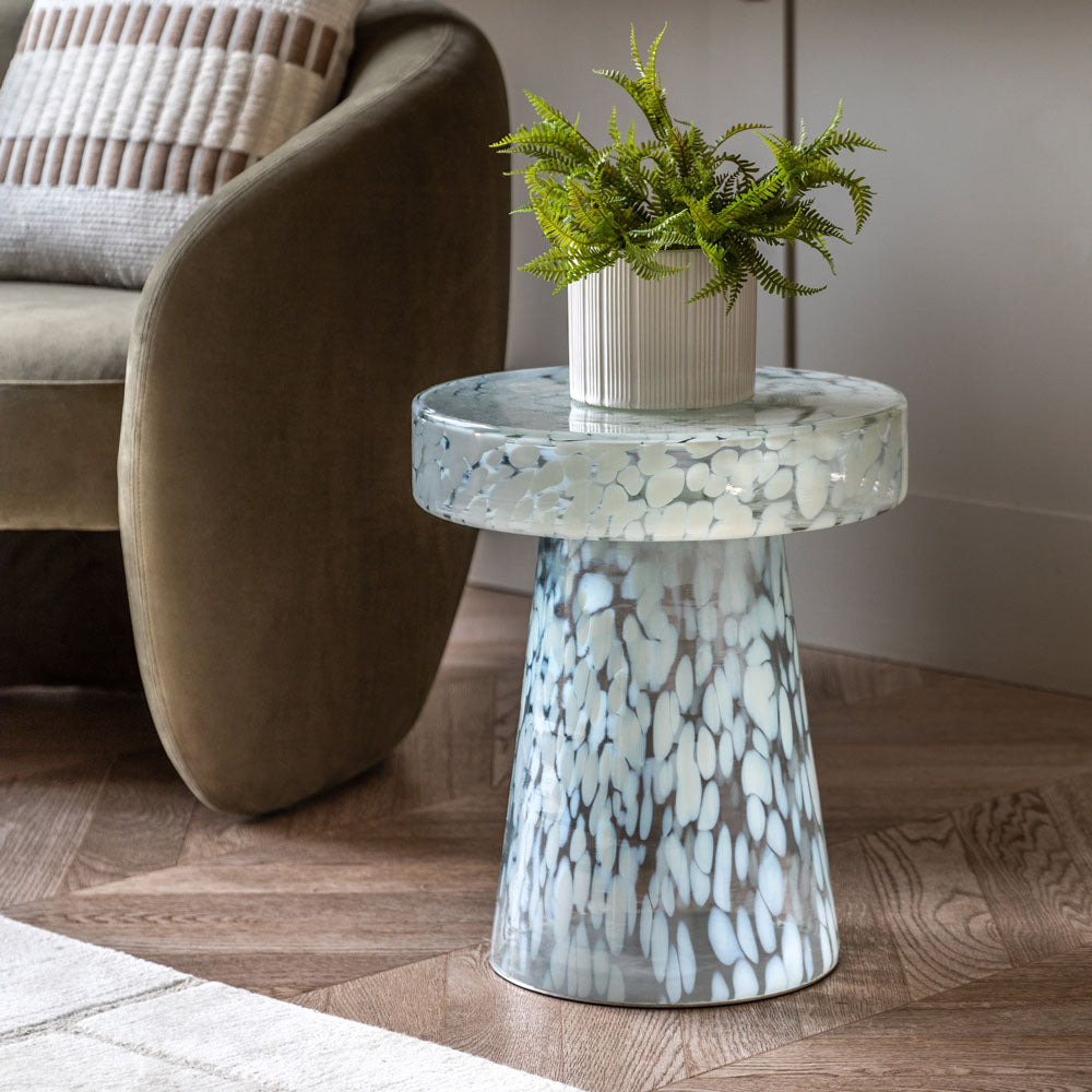 Murano Side Table White 395x395x465mm