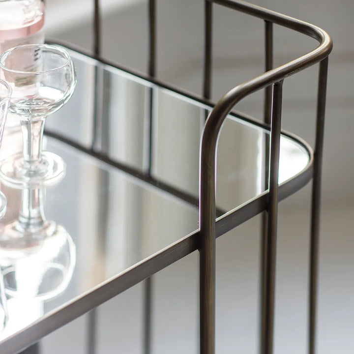 Verona Brass Drinks Trolley