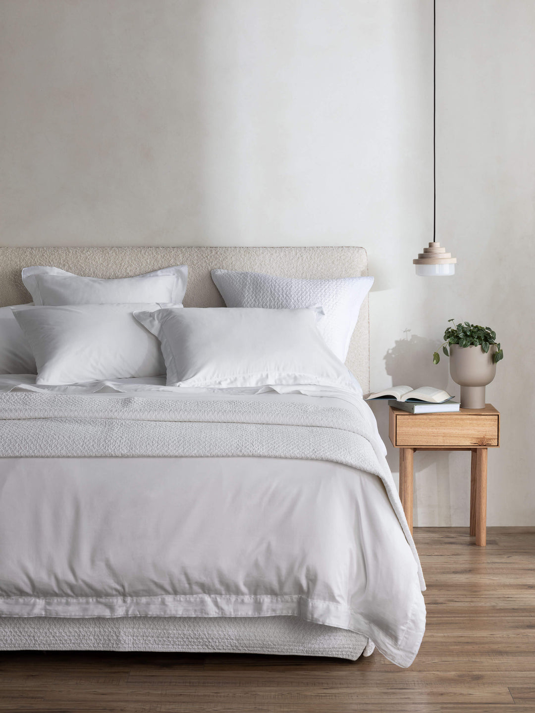Grosgrain White Egyptian Cotton Duvet Cover Set