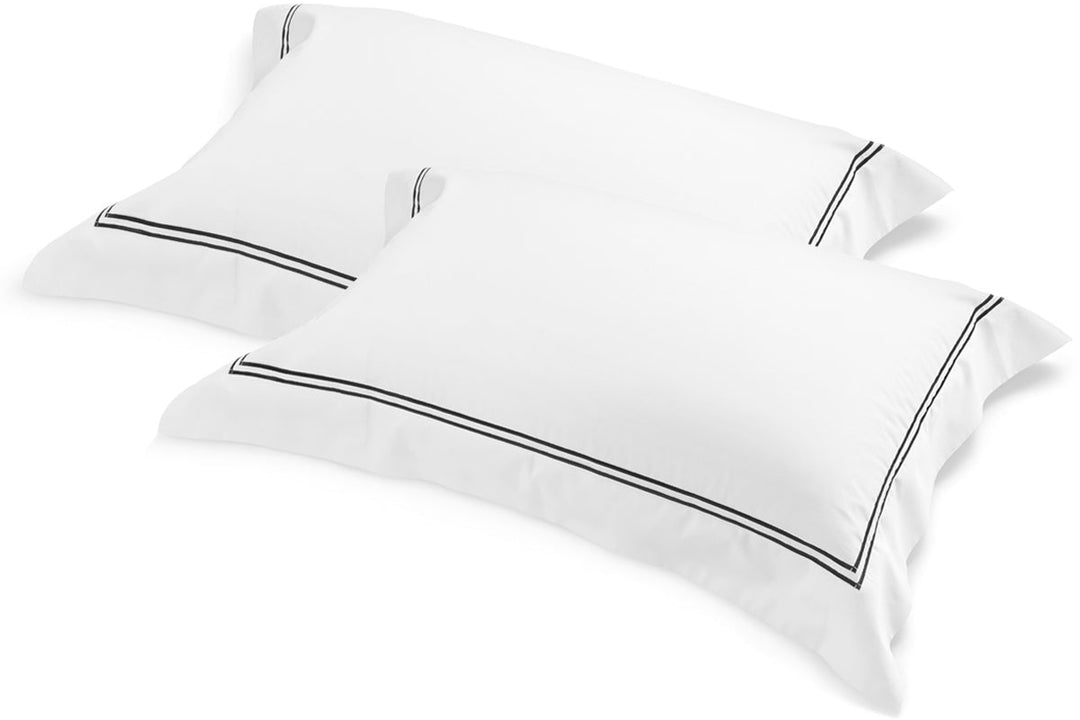 Classique ebony tailored pillowcases, view 2
