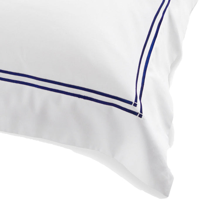Classique navy tailored pillowcases, view 2