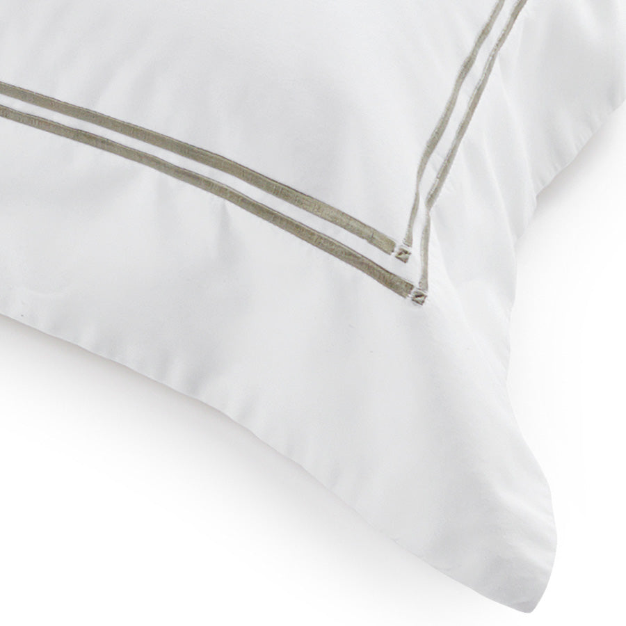 Classique pewter King pillowcases, view 3