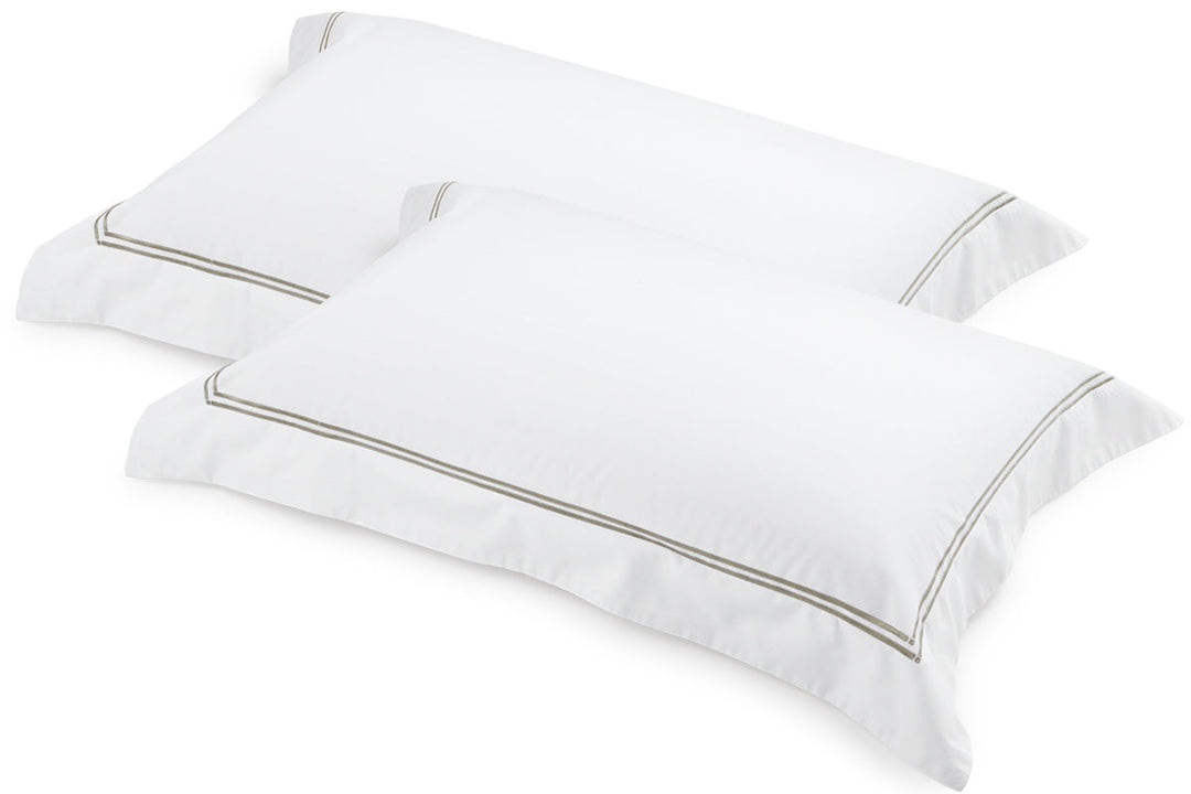 Classique pewter tailored pillowcases, view 2