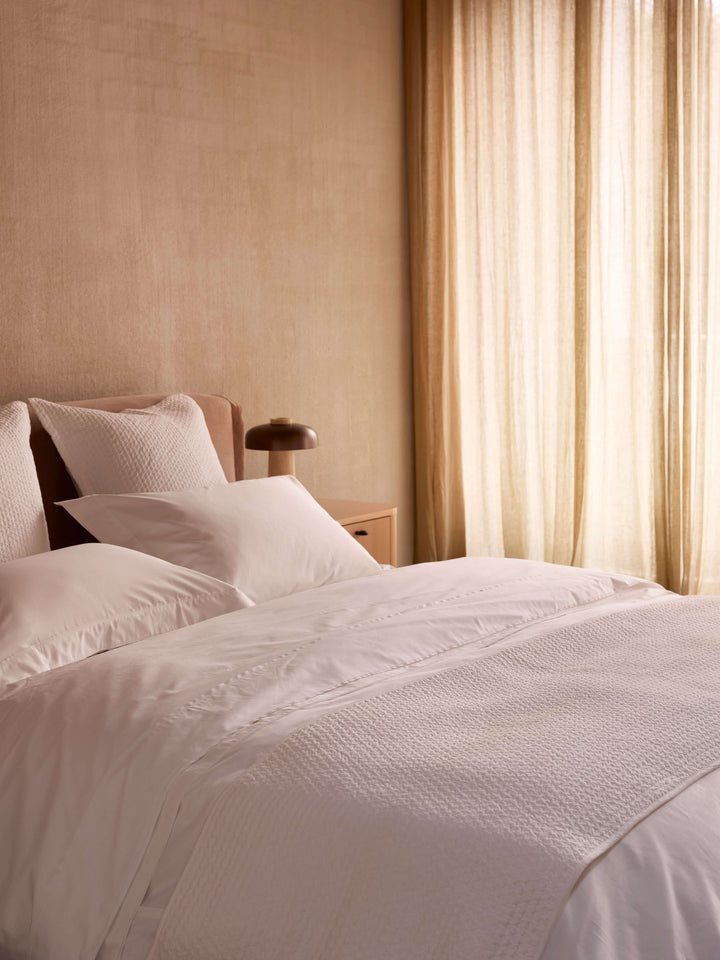 Grosgrain White Egyptian Cotton Tailored Pillowcases