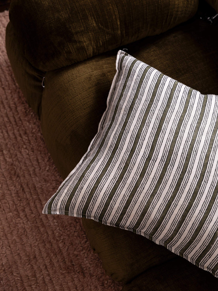 Rome Olive Pure Linen Cushion
