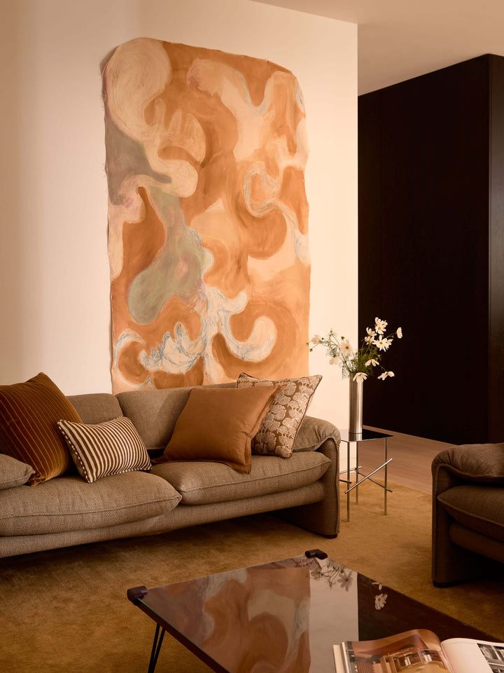 Ginkgo Bronze Linen Cushion