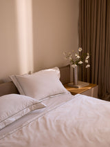 Grosgrain Silver Egyptian Cotton Duvet Cover Set