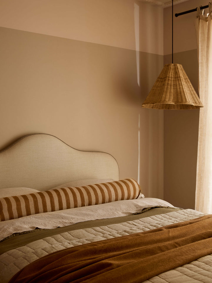 Pip Bronze Grand Linen Bolster Cushion