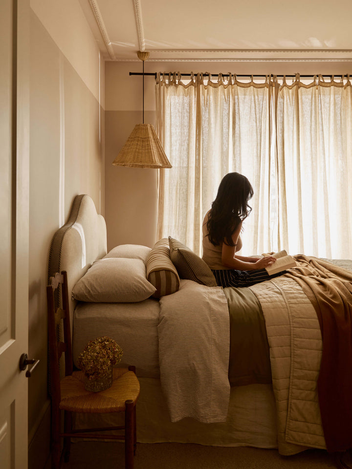 Celeste Khaki Linen & Cotton Pillowcases