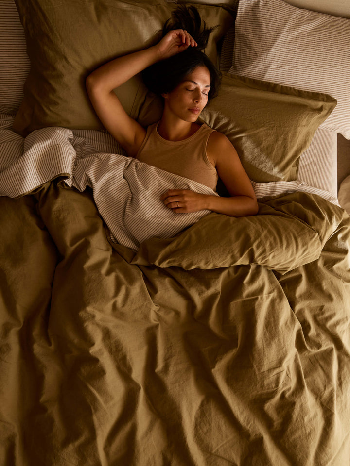 Avenue Khaki Linen & Cotton Pillowcases