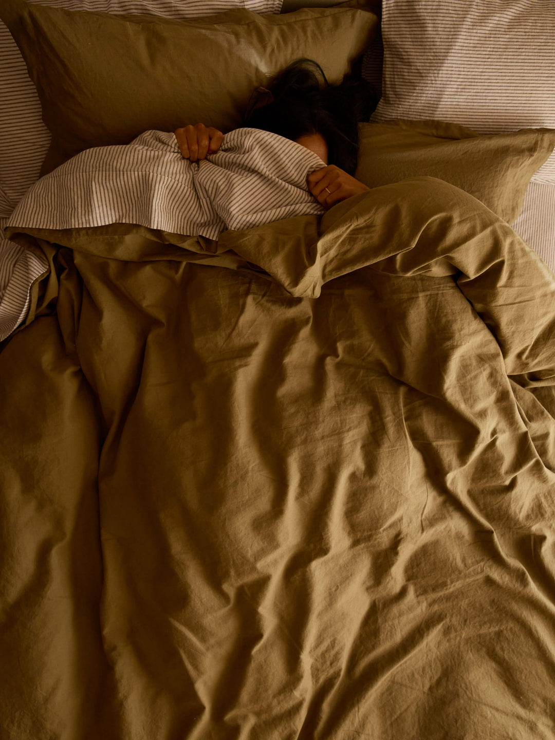 Avenue Khaki Linen & Cotton Duvet Cover Set