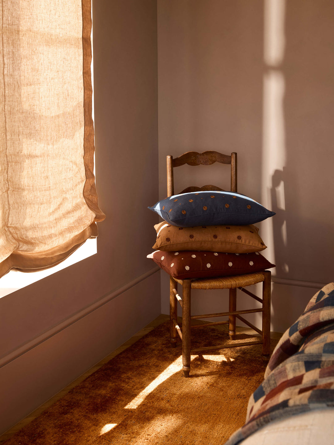 Bonita Toffee Pure Linen Cushion