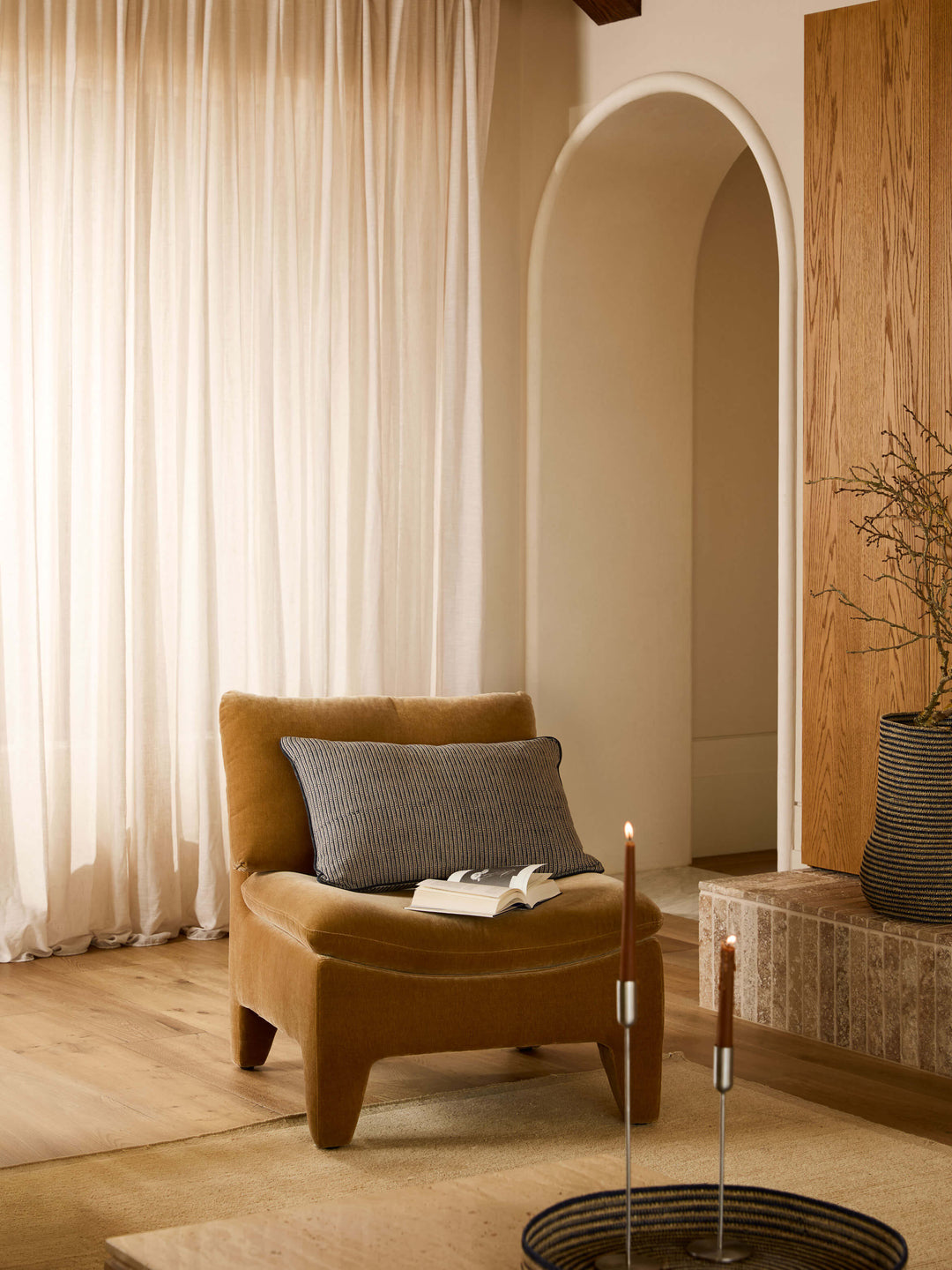 Lottie Indigo Reversible Linen Cushion