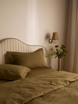 Avenue Khaki Linen & Cotton Duvet Cover Set