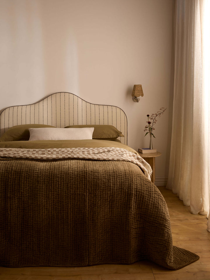 Matteo Chalk Wool & Silk Throw