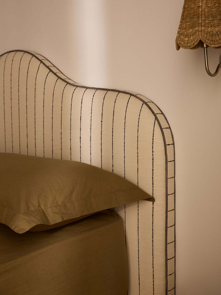 Avenue Khaki Linen & Cotton Sheet Set