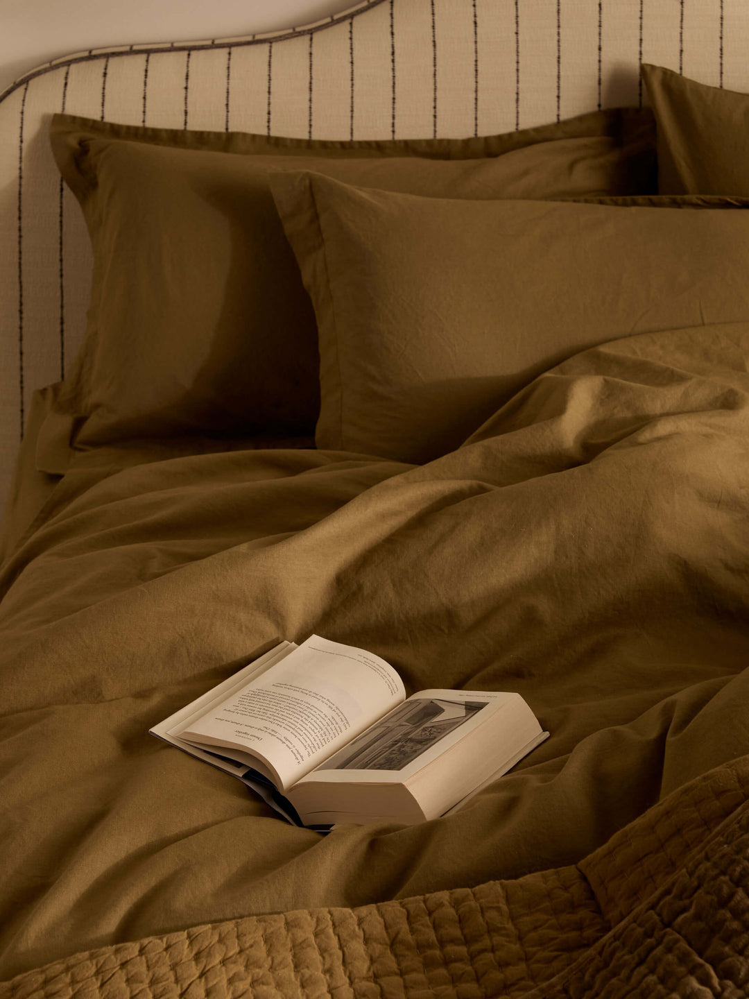 Avenue Khaki Linen & Cotton Duvet Cover Set