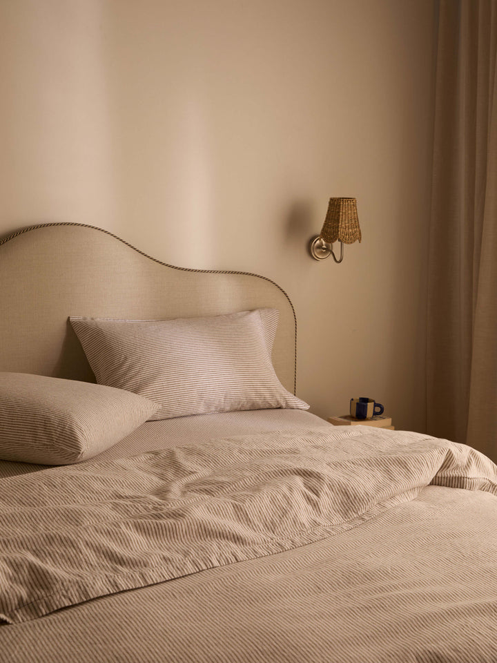 Celeste Khaki Linen & Cotton Duvet Cover Set