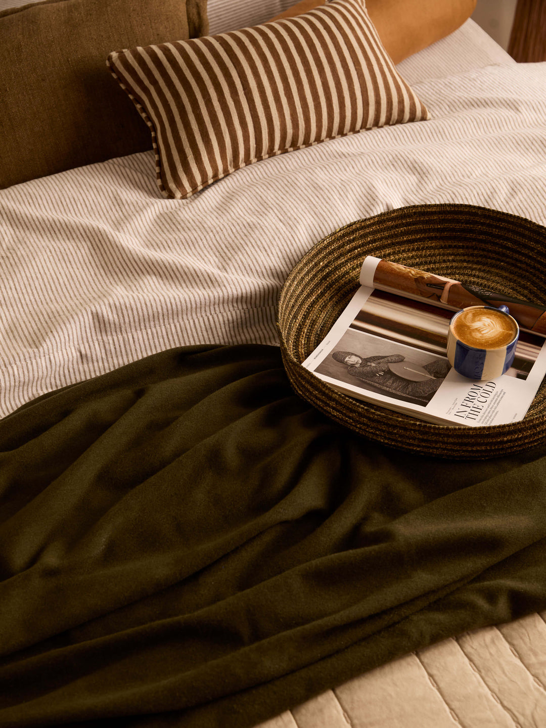 Celeste Khaki Linen & Cotton Sheet Set