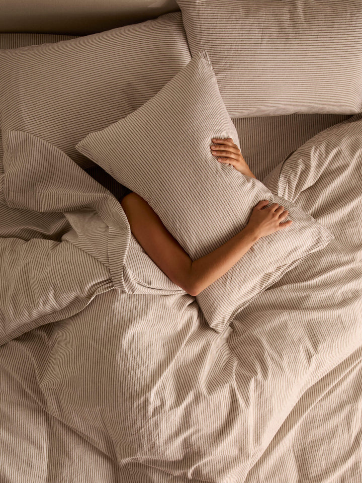 Celeste Khaki Linen & Cotton Sheet Set