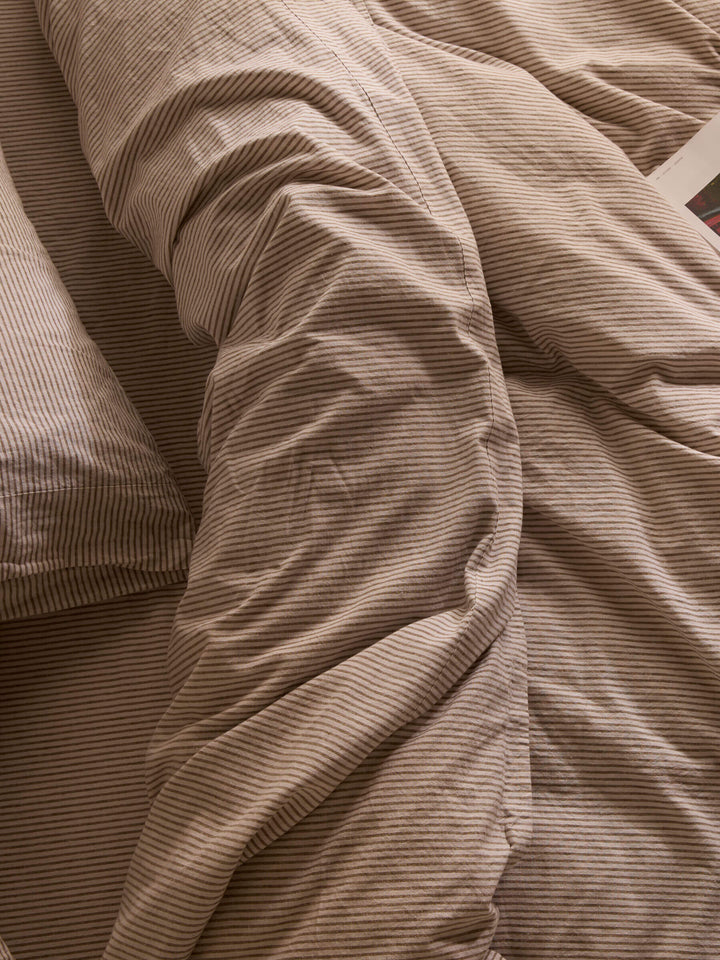 Celeste Khaki Linen & Cotton Duvet Cover Set