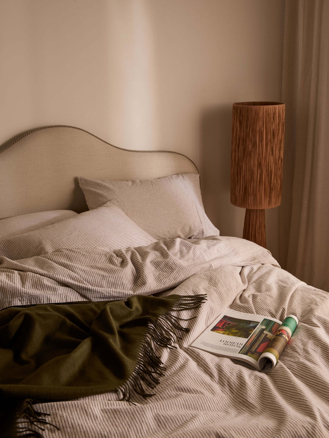 Celeste Khaki Linen & Cotton Pillowcases