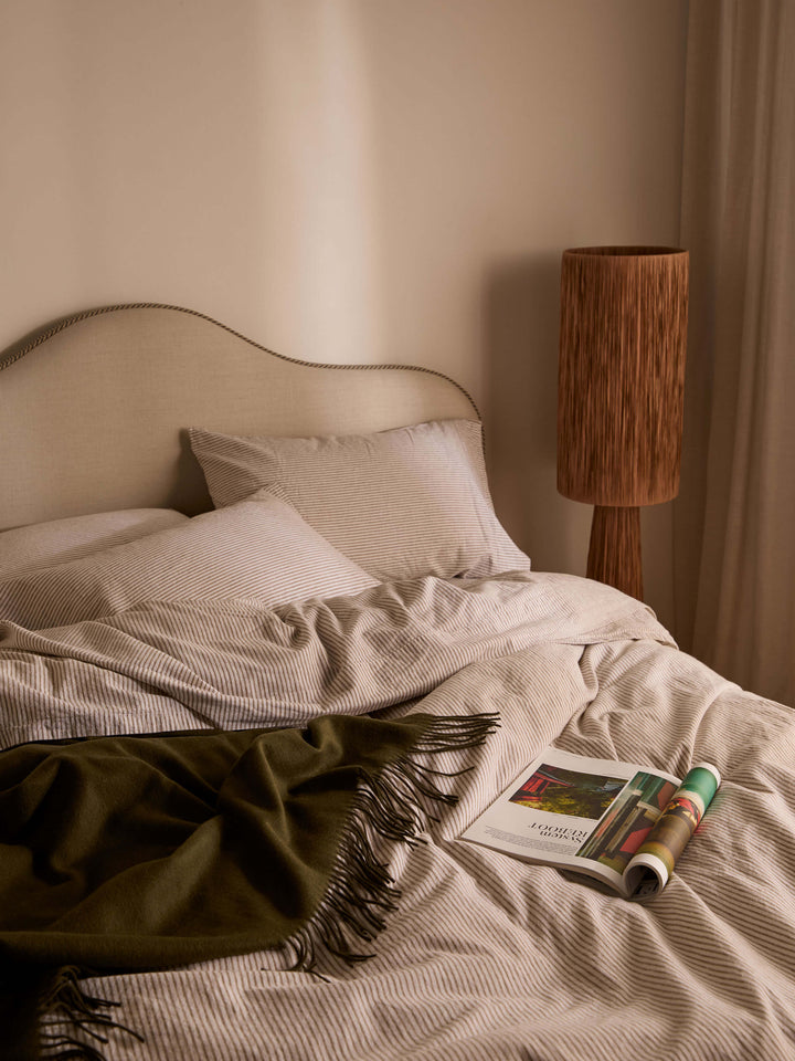 Celeste Khaki Linen & Cotton Pillowcases
