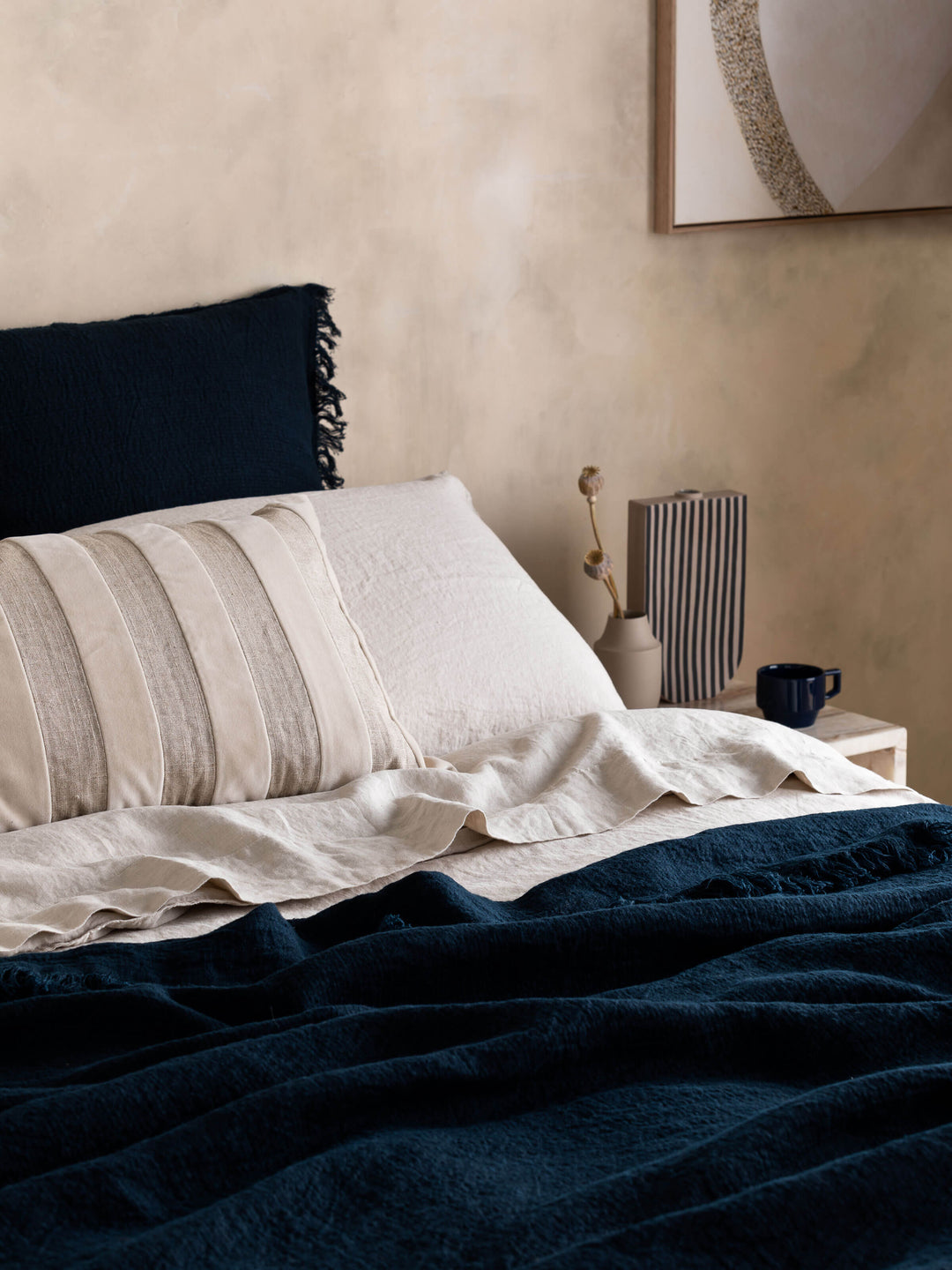 Mondo Oatmeal Organic French Linen Sheet Set