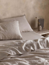 Mondo Oatmeal Organic French Linen Sheet Set