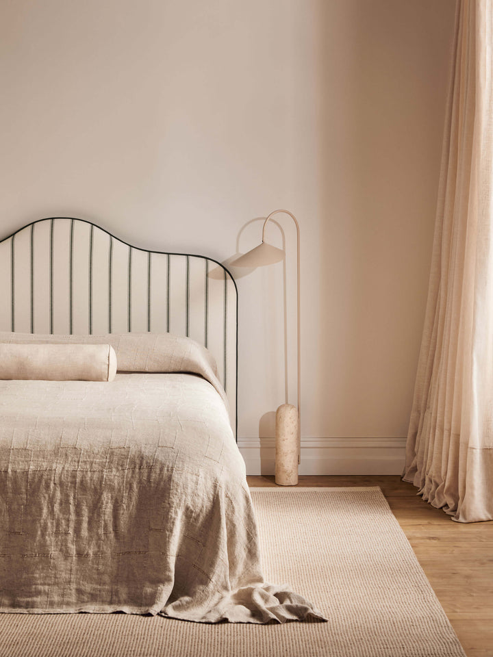 Mae Natural Pure Linen Bolster Cushion