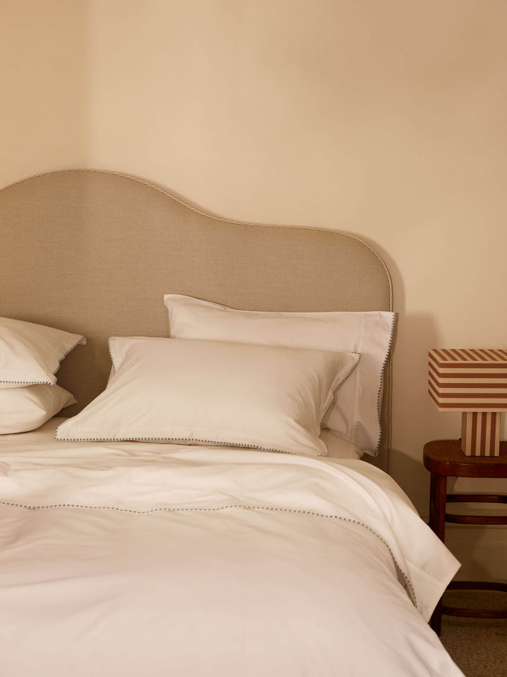 Florian French Blue Egyptian Cotton Pillowcases