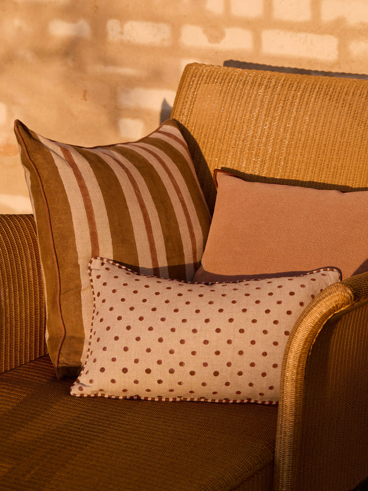 Romy Clay Linen & Cotton Cushion
