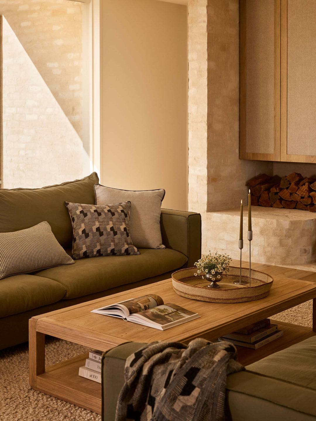 Enzo Black Heavy Linen Cushion