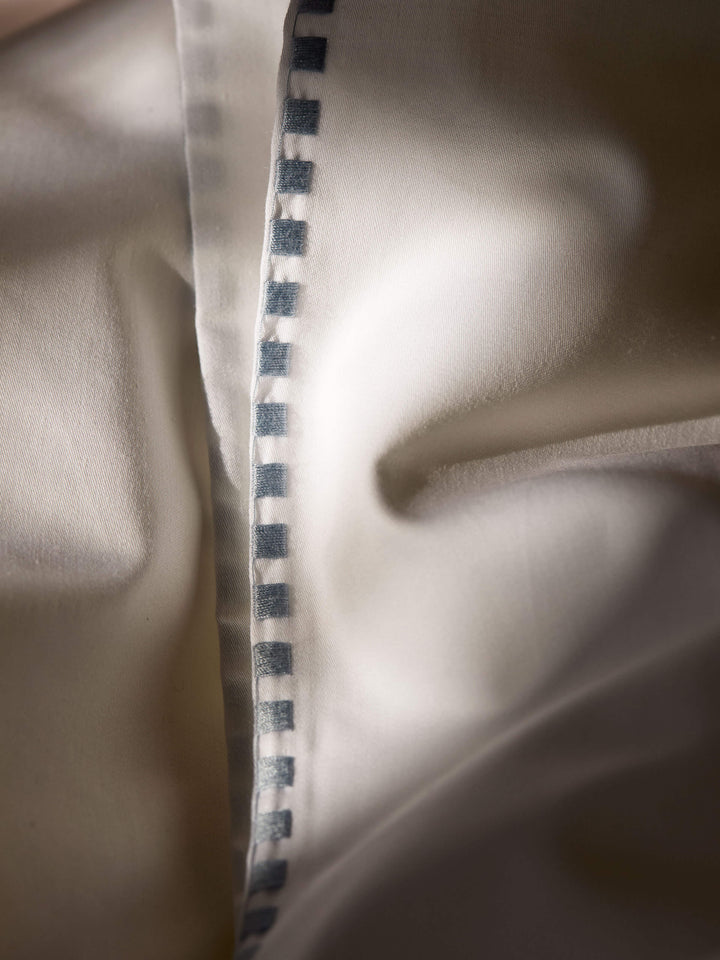 Florian French Blue Egyptian Cotton Duvet Cover Set