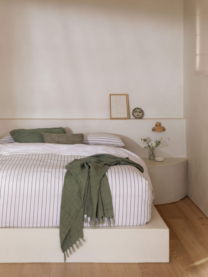 Burton Seagrass Tailored Heavy Linen Rectangle Cushion