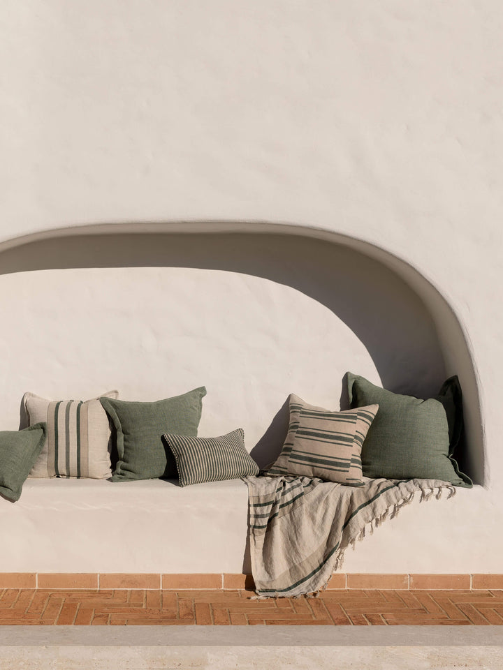 Burton Seagrass Tailored Heavy Linen Rectangle Cushion