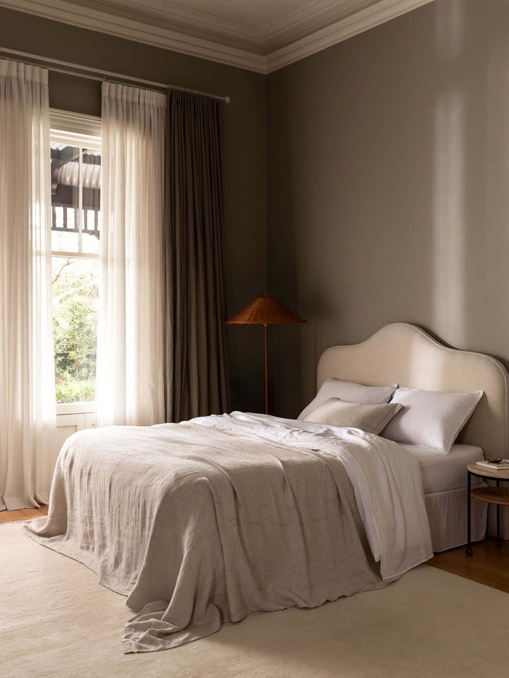 Mondo White Organic French Linen Valance
