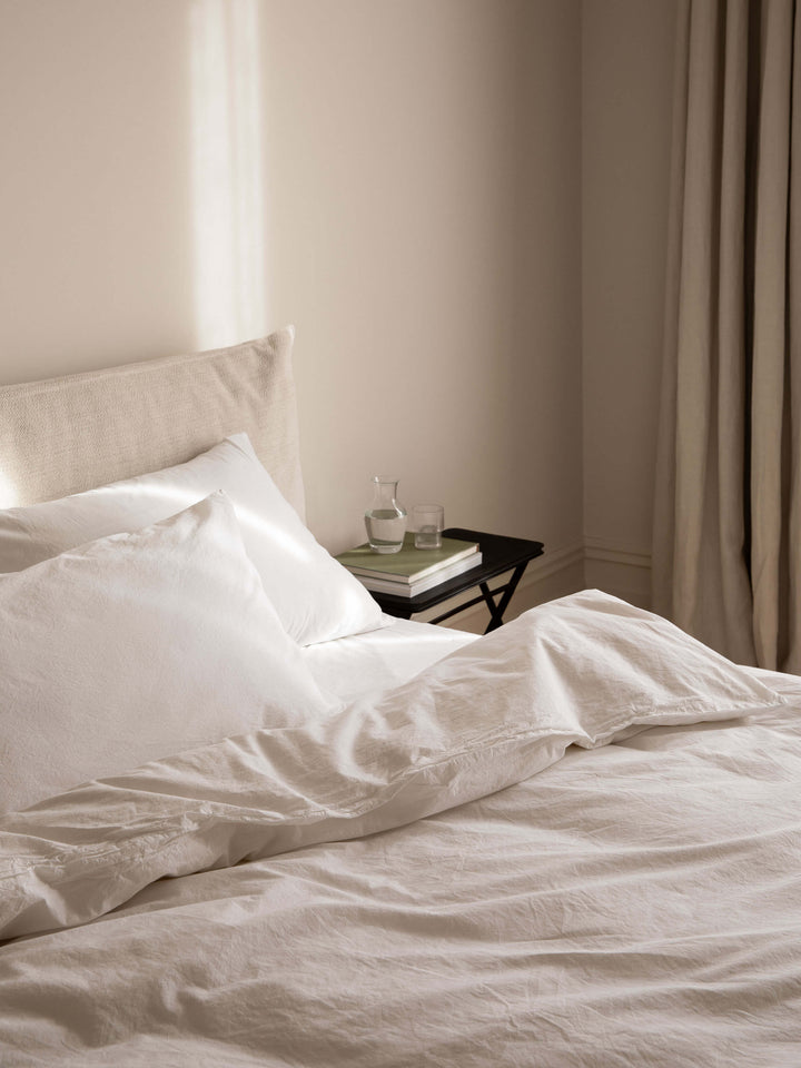 Nordic White Portuguese Cotton Duvet Cover Set