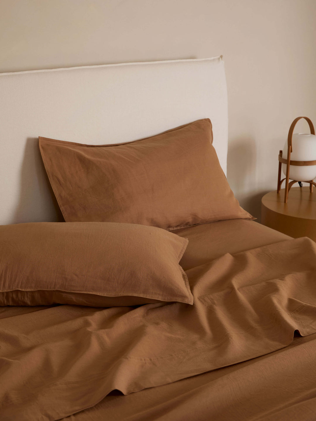 Eve Tan Linen & Cotton Sheet Set