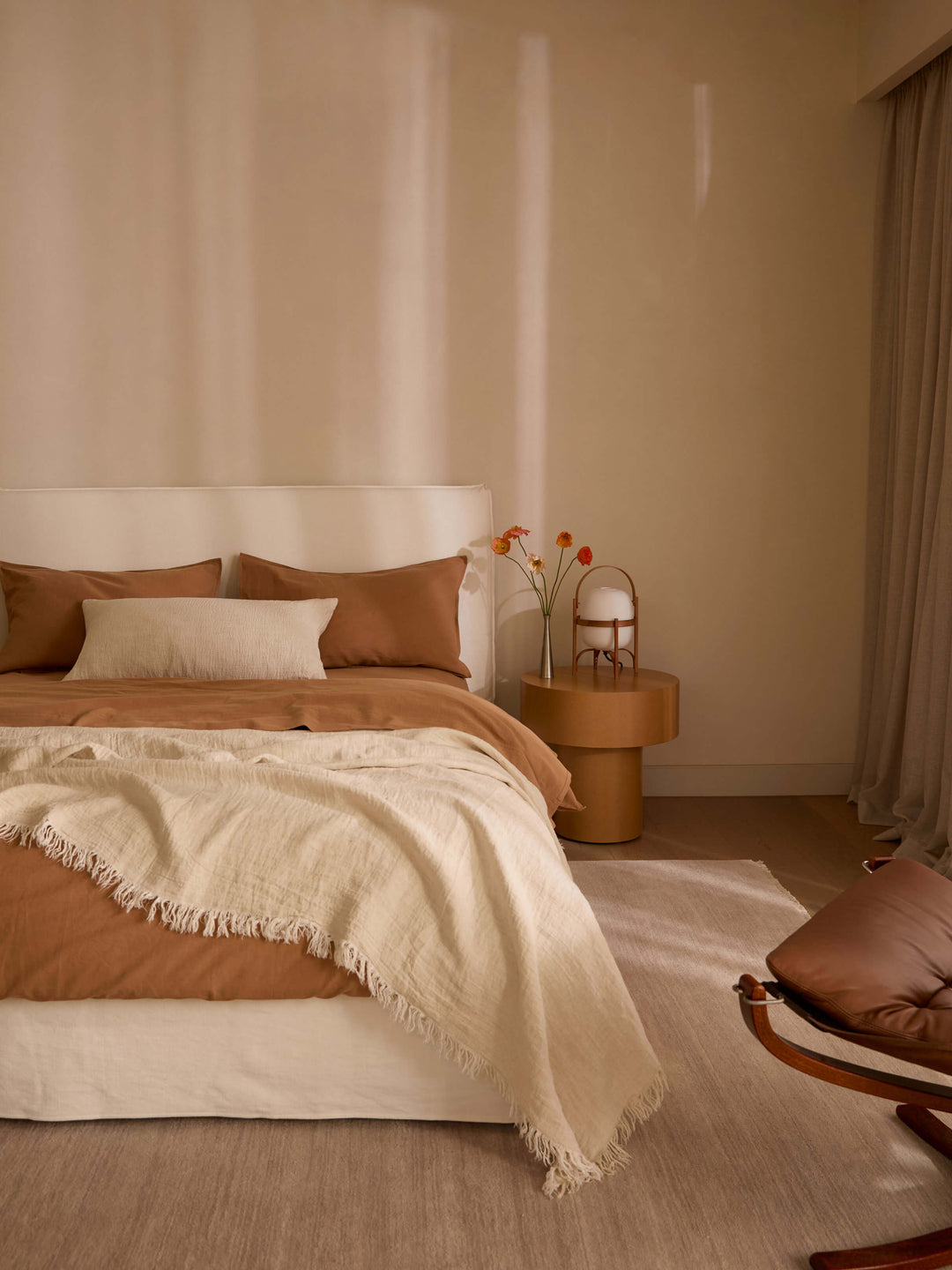 Eve Tan Linen & Cotton Sheet Set
