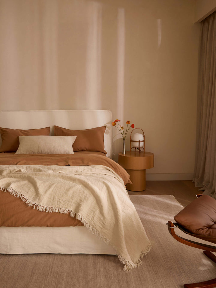 Eve Tan Linen & Cotton Sheet Set